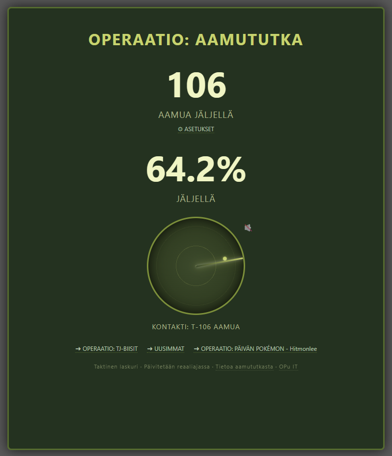 Aamututka — taktinen laskuri